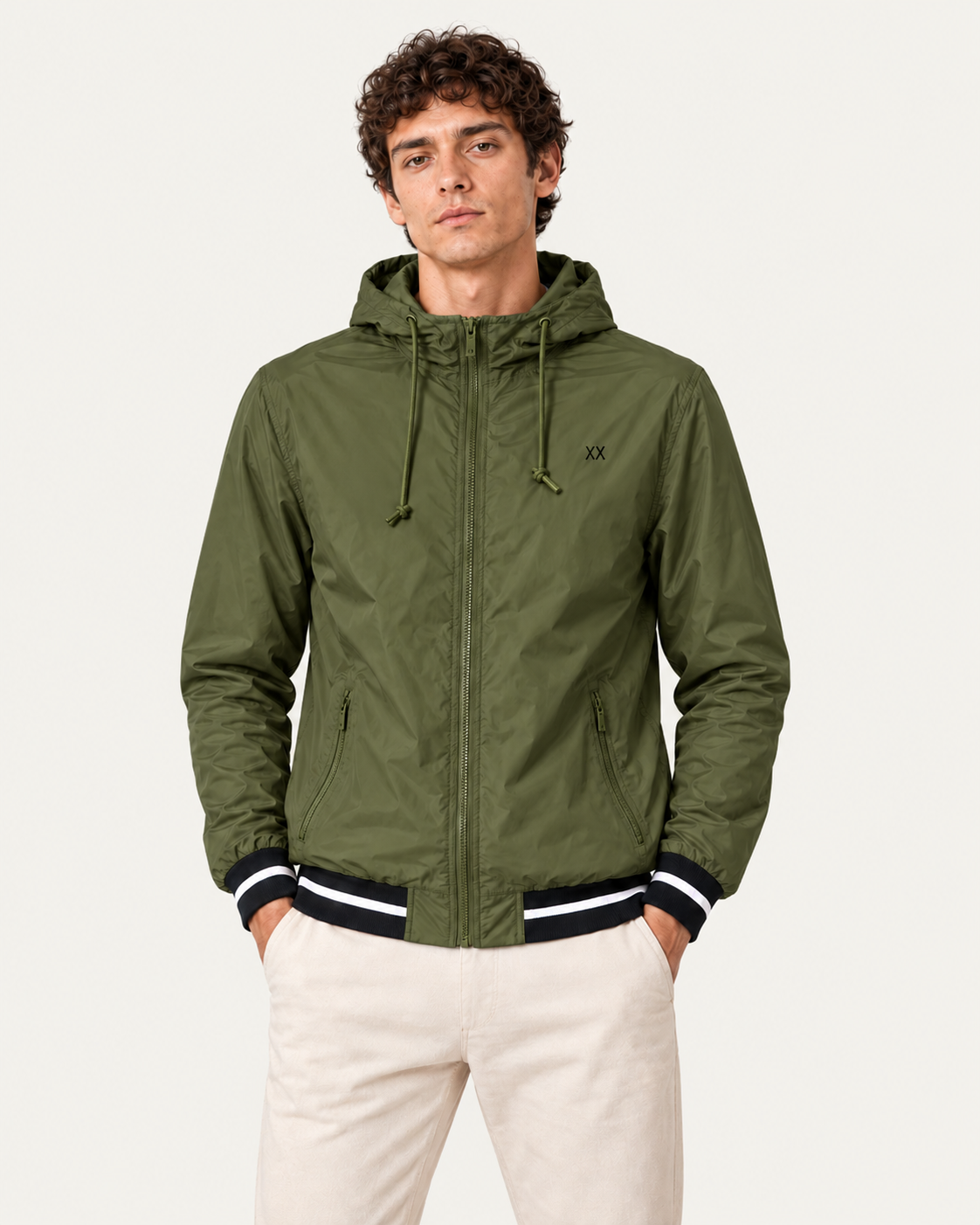 Jaqueta Impermeável Grexx verde militar