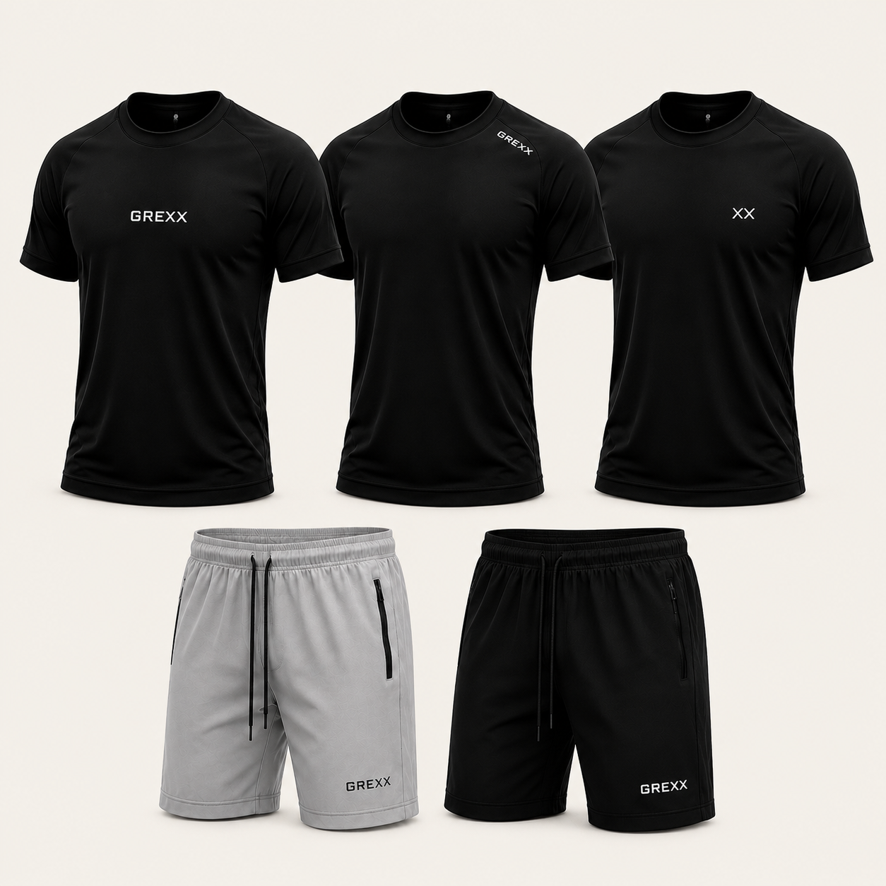 Kit 3 Camisas Dry Fit Ultra + 2 Bermudas