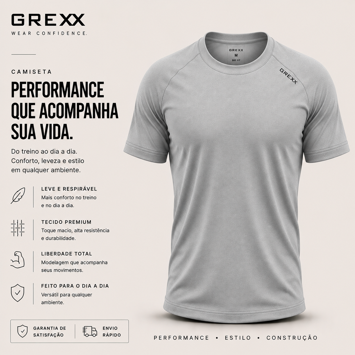 Camiseta Dry Fit Ultra (Logo Ombro) Grexx