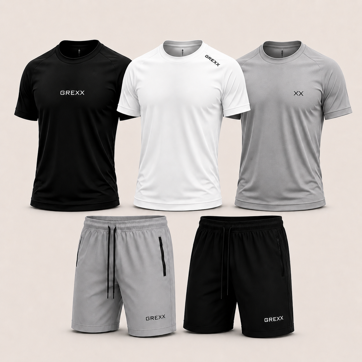 Kit 3 Camisas Dry Fit Ultra + 2 Bermudas