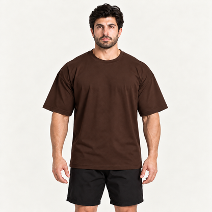Camiseta Oversized Premium Grexx marrom — frente
