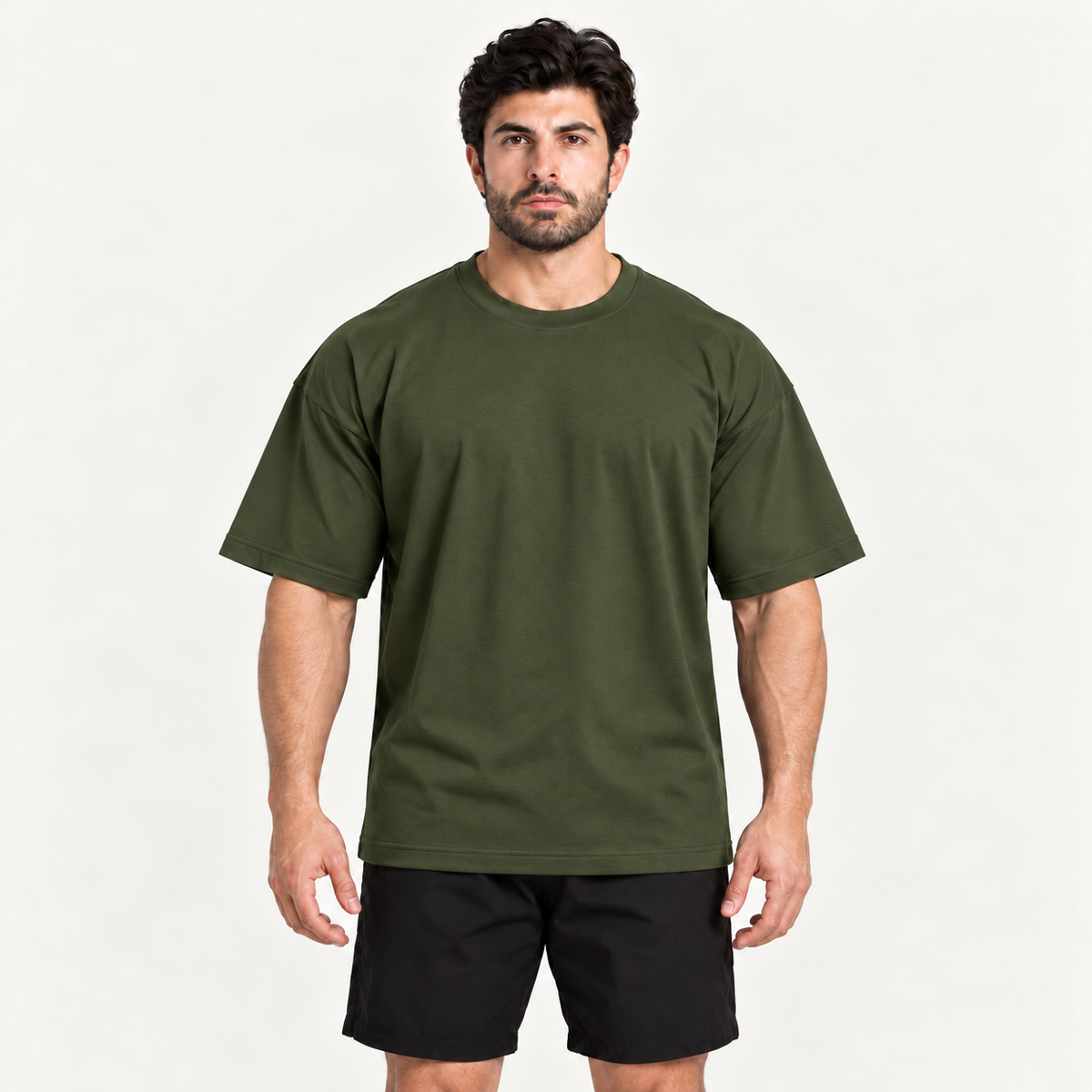 Camiseta Oversized Premium Grexx verde-militar — frente